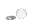 Metalen pin voor kleding met ronde magneetsluiting kleur zilver