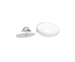 Ovale metalen pin met bolle afwerking en veilige sluiting kleur zilver