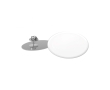 Middelgrote ovale metalen pin met glanzende afwerking kleur zilver