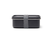 Lunchbox van gerecycled roestvrij staal met elastische band 750ml kleur zwart