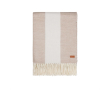 Zachte en comfortabele Polylana®-deken met klassiek streepjespatroon kleur beige