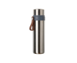 Thermos van roestvrij staal met draaghandvat 750 ml kleur zilver