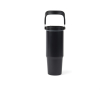 Thermosfles van gerecycled roestvrij staal met handvat, 880 ml kleur zwart