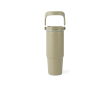 Thermosfles van gerecycled roestvrij staal met handvat, 880 ml kleur groen