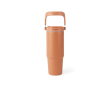Thermosfles van gerecycled roestvrij staal met handvat, 880 ml kleur oranje