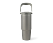 Thermosfles van gerecycled roestvrij staal met handvat, 880 ml kleur grijs