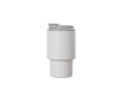 Take-away mok van gerecycled staal met openklapbaar deksel 350 ml kleur wit