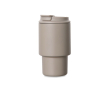 Take-away mok van gerecycled staal met openklapbaar deksel 350 ml kleur ivoor