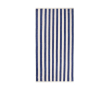Strandhanddoek van gerecycled katoen met tweekleurige strepen 450 g/m² 80 x160 cm kleur marineblauw