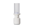 Tafellamp met dimmer van gerecycled materiaal met oplaadbare batterij kleur wit