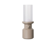 Tafellamp met dimmer van gerecycled materiaal met oplaadbare batterij kleur beige