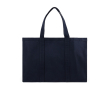 Grote notitieboekjestas van gerecycled canvas met veilig vak, 400 g/m2 kleur marineblauw