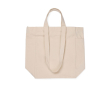 Tas met ritssluiting van gerecycled canvas met gewicht van 400 g/m² kleur gebroken wit
