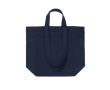 Tas met ritssluiting van gerecycled canvas met gewicht van 400 g/m² kleur marineblauw