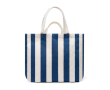 Strandtas van gerecycled katoen met schouderbanden en handgrepen 390 g/m² kleur marineblauw