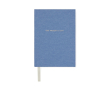 Notitieboek van gerecycled papier met bladwijzer en hoes, A5 kleur blauw