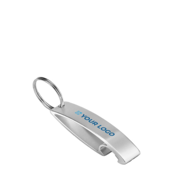 Aluminium flesopener als sleutelhanger in felle kleur