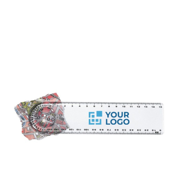 Transparante liniaal met vergrootglas voor reclame 15 cm