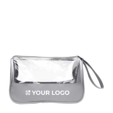 Elegante toilettas van microvezel en PVC met logo
