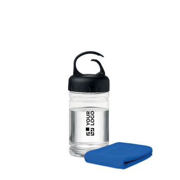 Tritan waterfles met handdoek voor reclame weergave met jouw bedrukking