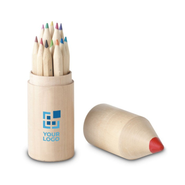 Set met 12 kleurpotloden voor reclame