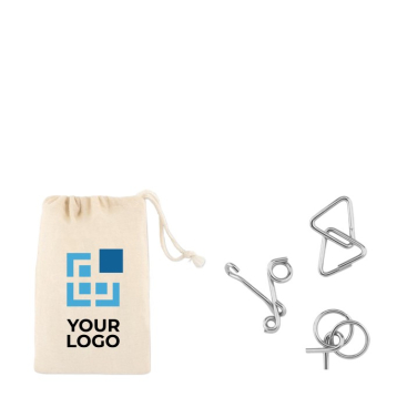 Promotionele puzzel voor klanten kleur beige
