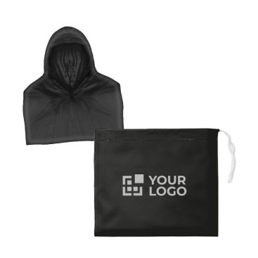 Opvouwbare poncho met capuchon in bijpassende hoes
