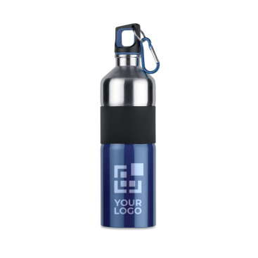 Aluminium fles voor reclame kleur blauw