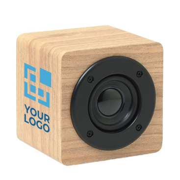 Goedkope houten speaker met logo kleur hout