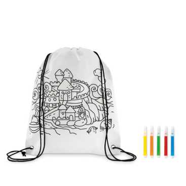 Non woven tassen om te kleuren kleur wit