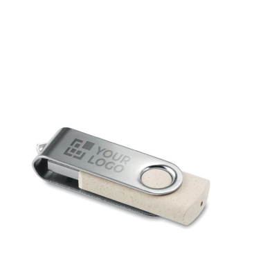 Duurzame USB-stick met tarwestro behuizing