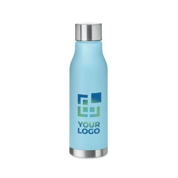 Gerecyclede flessen met rubberen afwerking 600 ml
