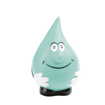 Waterdruppel stressbal met logo