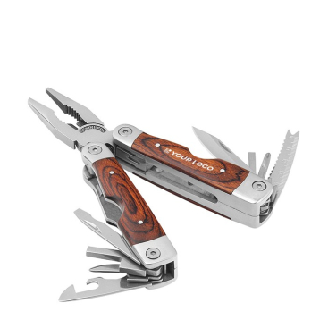Multitool met houtdetail in hoesje
