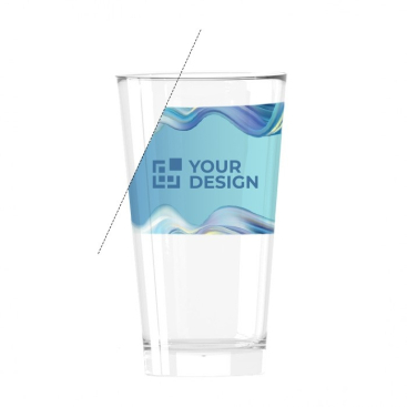 Elegant kristalglas met een inhoud van 370ml weergave met jouw bedrukking