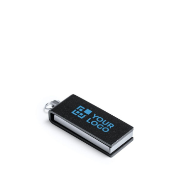 Kleine USB-stick met gekleurde draaibare clip