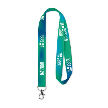 Full colour bedrukte lanyard van gerecycled plastic (5-9 dagen levertijd)