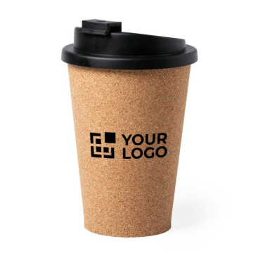 Gepersonaliseerde, kurken mok 350 ml kleur bruin