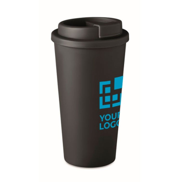 PP kunststof coffee to go beker bedrukken 475 ml weergave met jouw bedrukking