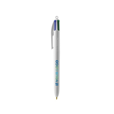 BIC® 4 in 1 reclamepen met 4 inktkleuren kleur blauw