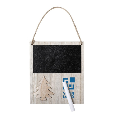 Kerstboomvormig ornament met logo weergave met jouw bedrukking