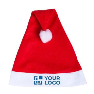 Klassieke kerstmuts met logo in diverse kleuren