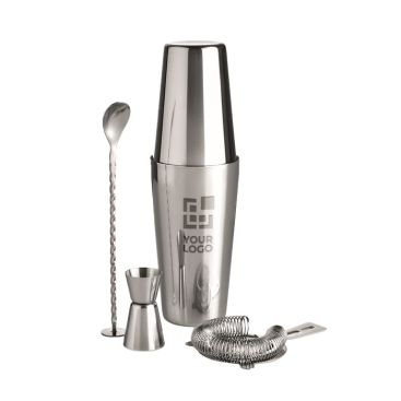 Set met cocktail shaker met logo