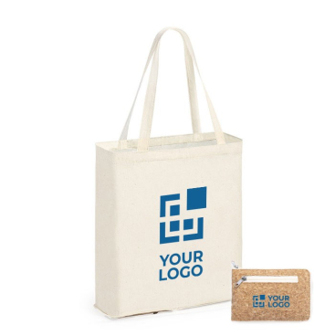 100% katoenen, opvouwbare tas  kleur naturel