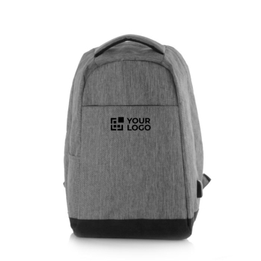 Anti-diefstal rugzak met logo (15'' laptops) weergave met jouw bedrukking