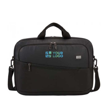 Slank model laptoptas met logo (15,6'' laptops) weergave met jouw bedrukking