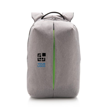 600D rugzakken met logo (15'' laptops) kleur blauw