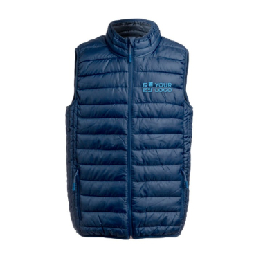 Winddichte polyester bodywarmers met logo weergave met jouw bedrukking