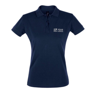 Dames poloshirt met opdruk, 180 g/m2 weergave met jouw bedrukking
