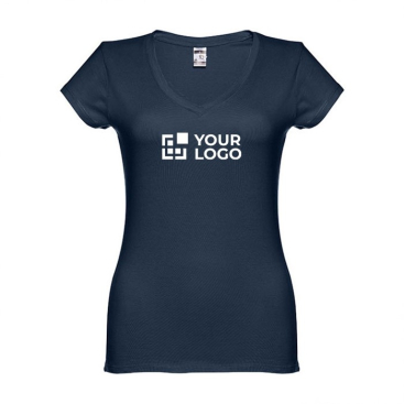 Bedrukte T-shirts met V-hals voor dames, eerste weergave